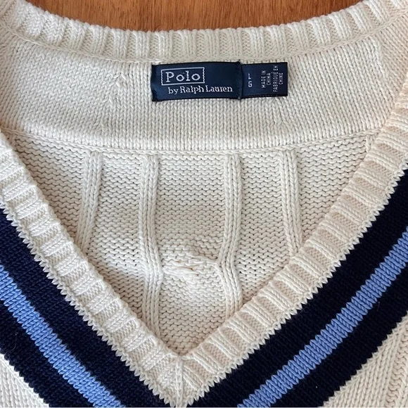 Polo Ralph Lauren Cable-Knit Cotton Cricket Sweater - Picture 5 of 7